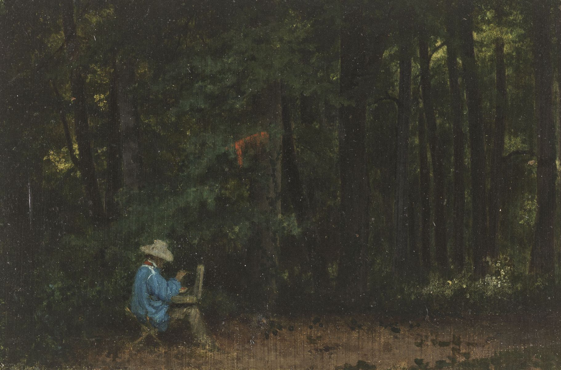 Corot peignant à Barbizon