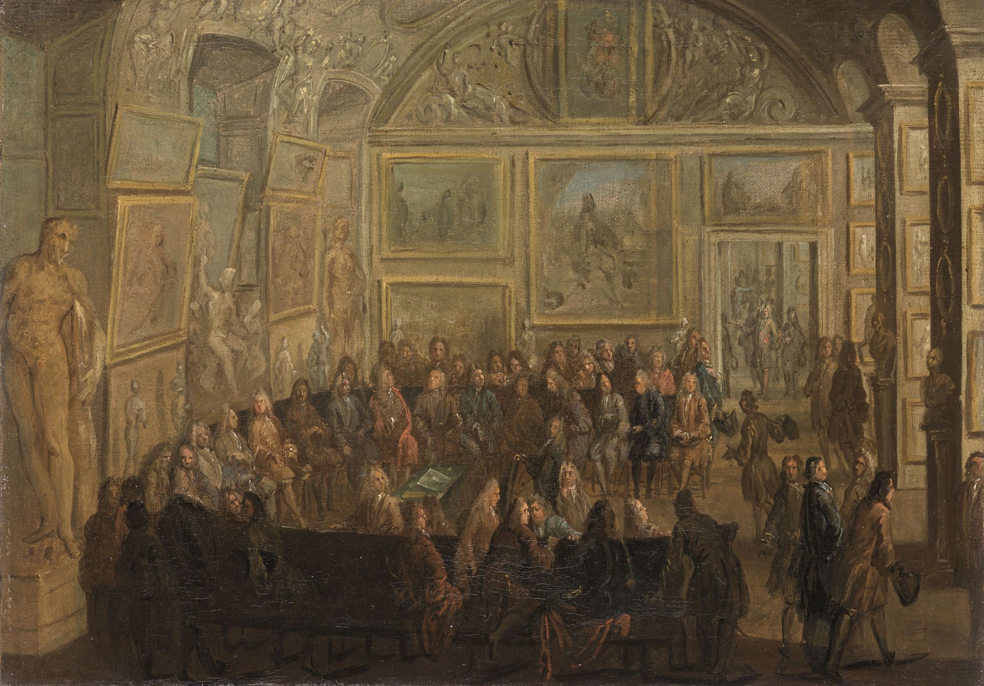 Séance de l'Académie royale de peinture et de sculpture au Louvre