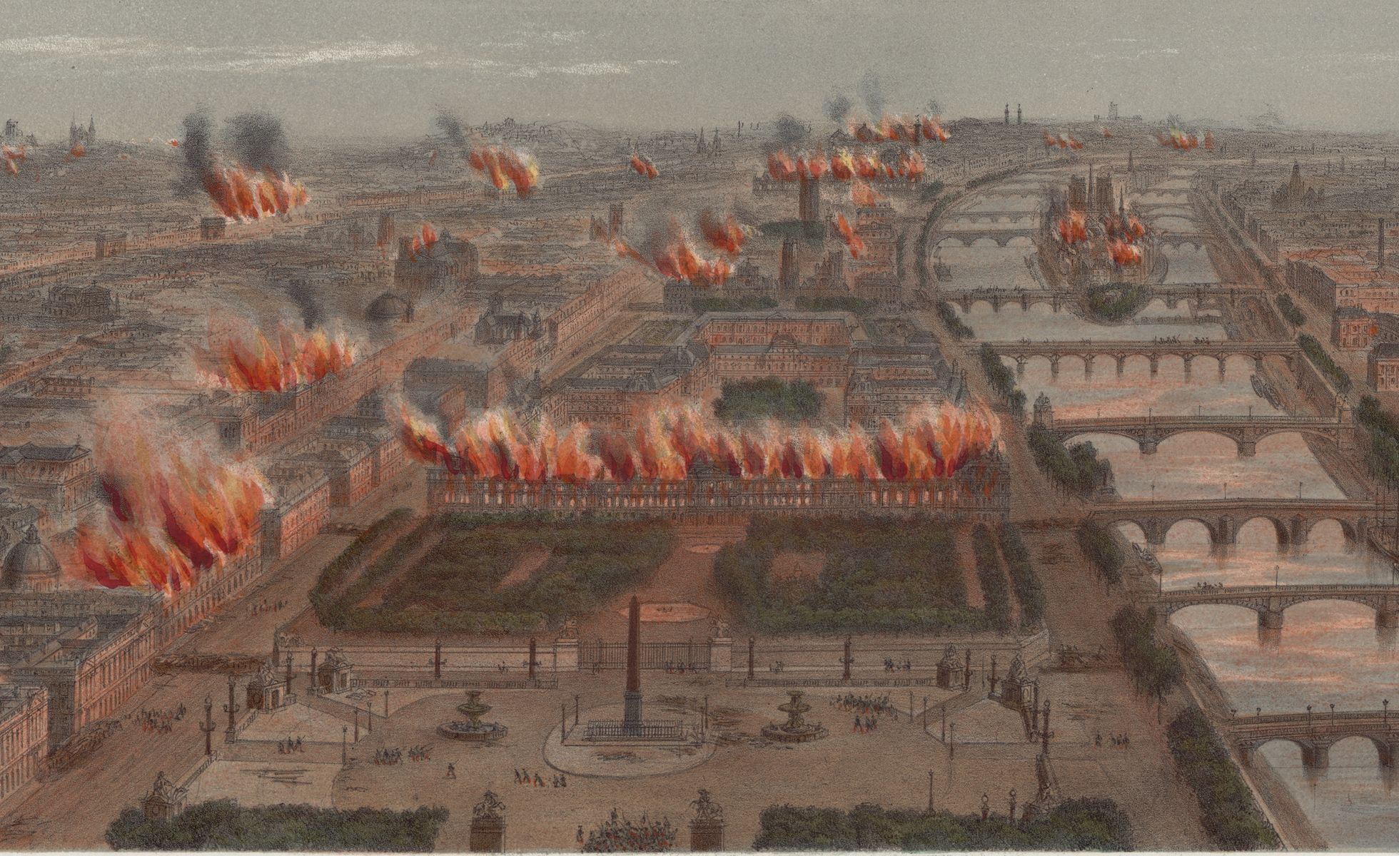 Panorama de la Ville de Paris incendiée