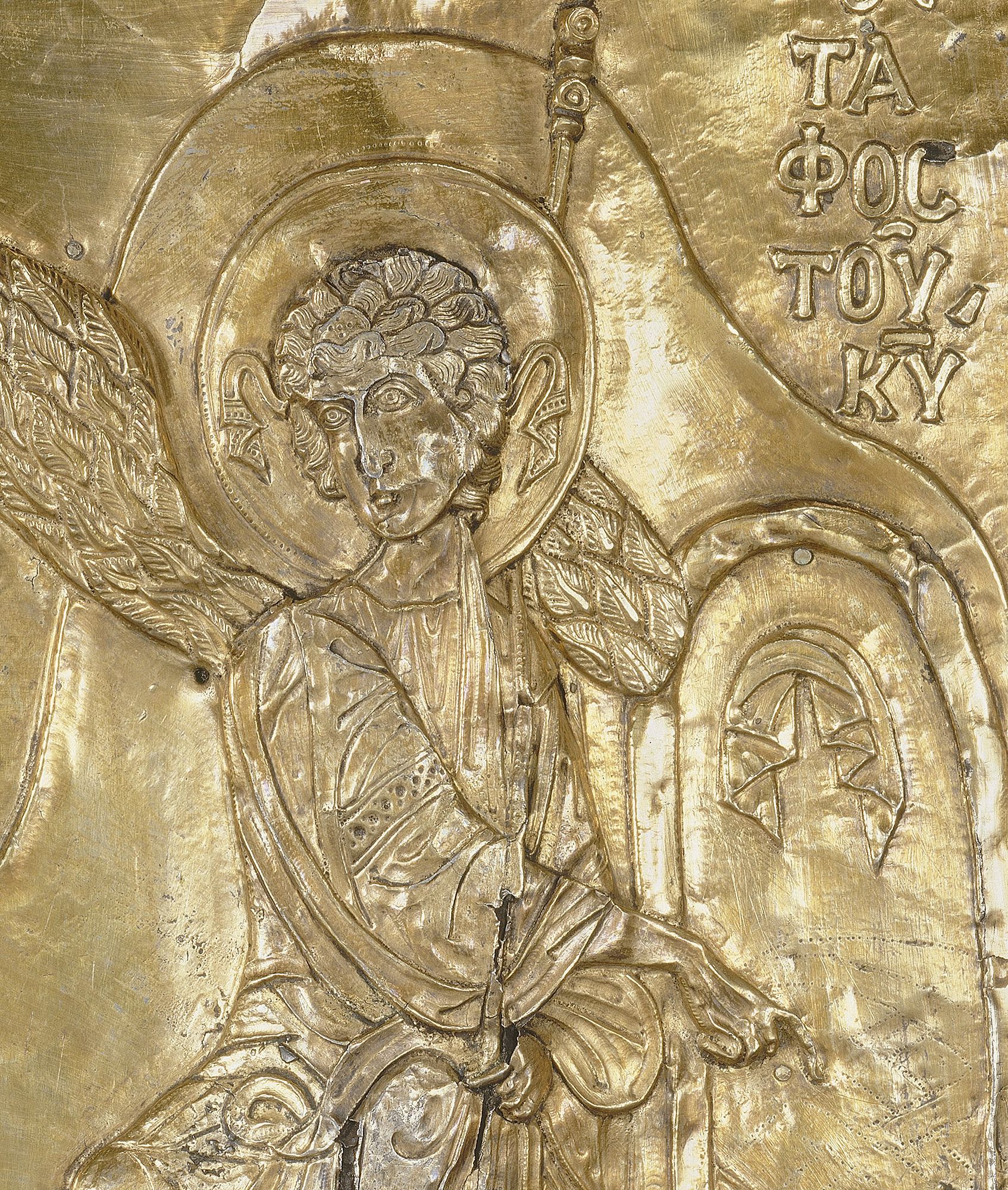 Plaque du reliquaire de la Pierre du Sépulcre du Christ
