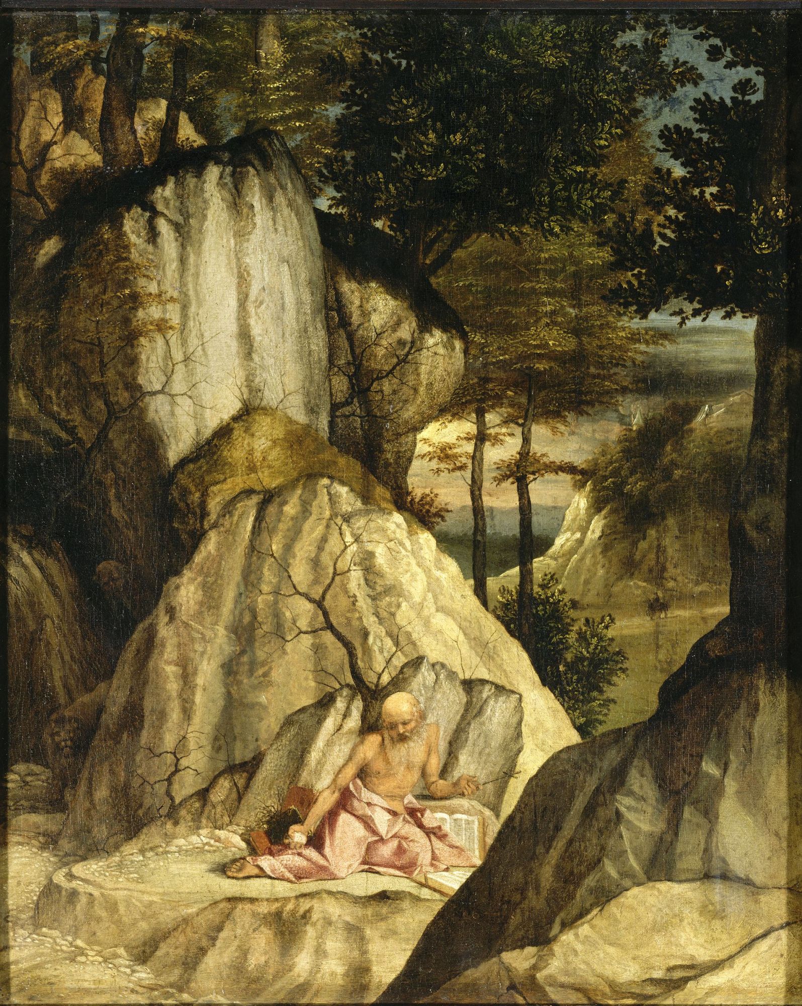 Saint Jérôme méditant dans un désert