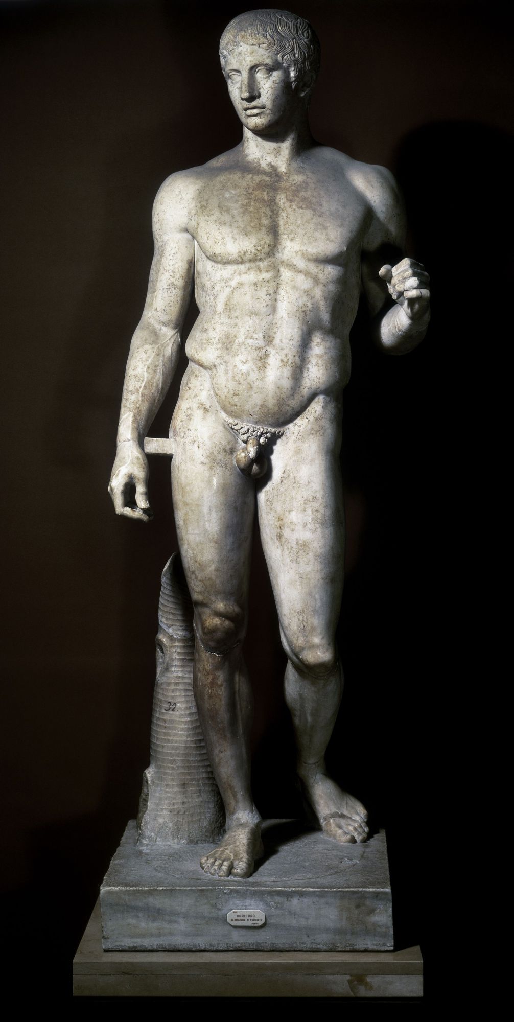Copie romaine du Doryphore (porteur de lance) de Polyclète (Ve siècle av. J.-C.)