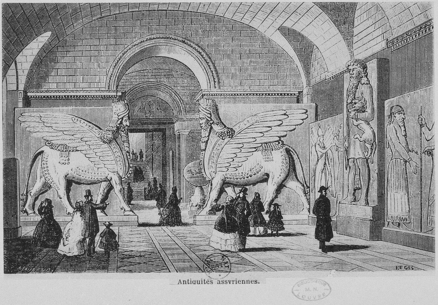 Les antiquités assyriennes dans la moitié nord de l'aile de la Colonnade Les antiquités assyriennes dans la moitié nord de l'aile de la Colonnade