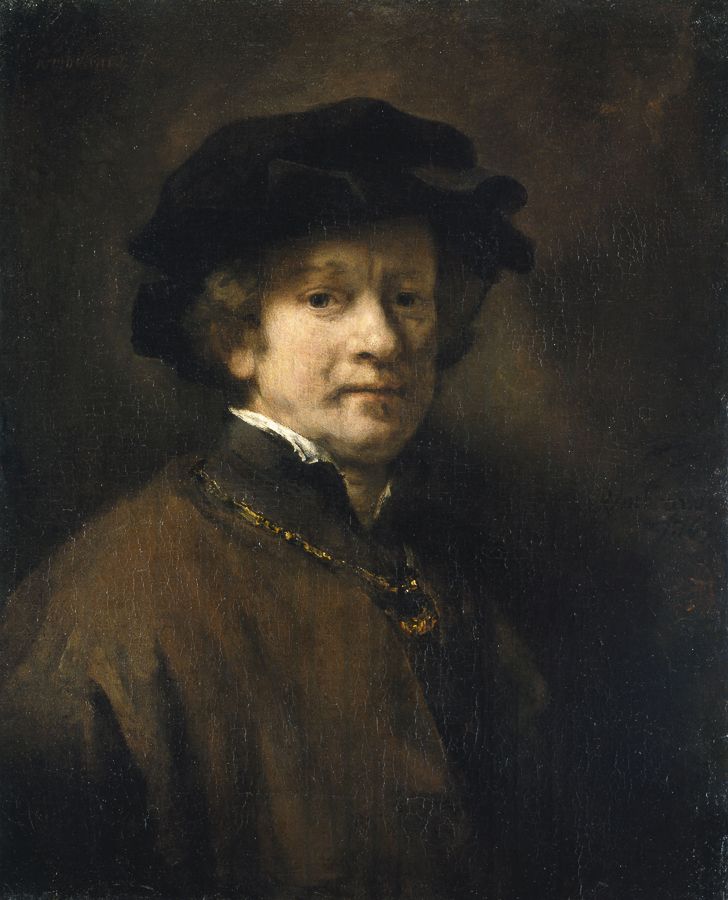 Autoportrait au béret et à la chaîne