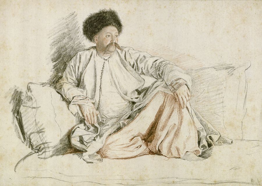 Portrait de M. Levett, négociant anglais, en costume tatar Portrait de M. Levett, négociant anglais, en costume tatar
