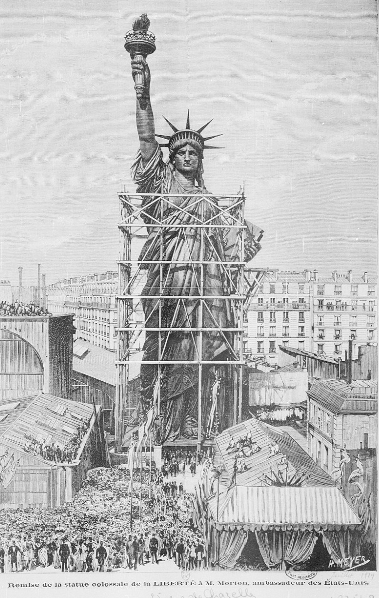 Remise de la statue colossale de la Liberté à M. Morton, ambassadeur des États-Unis