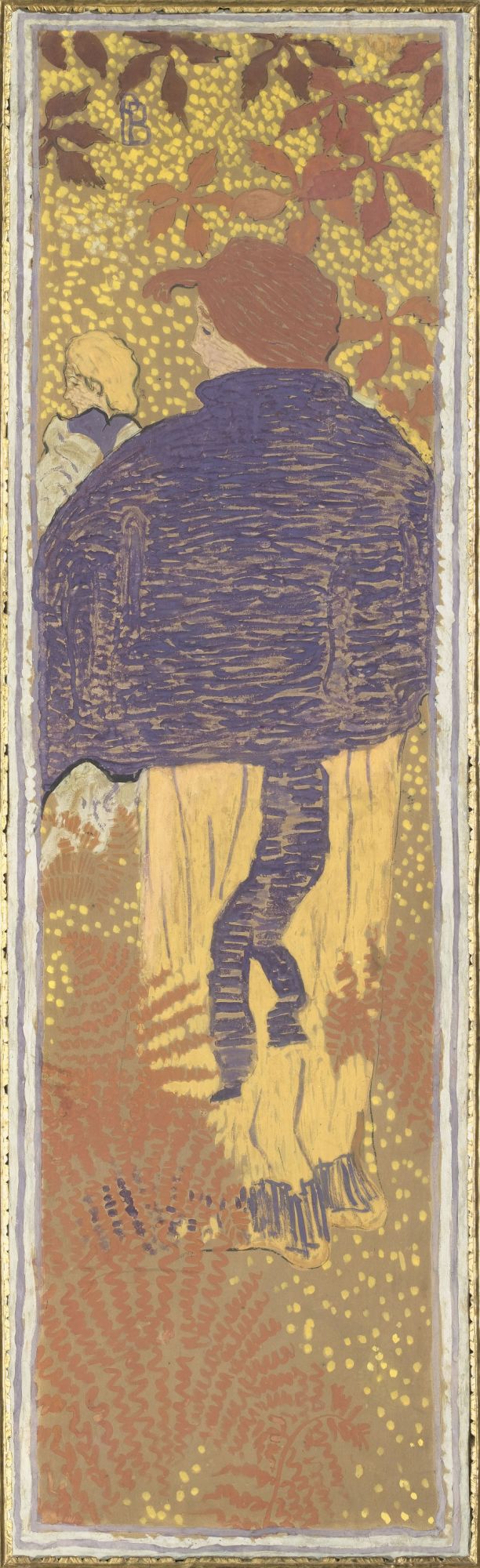 Femmes au jardin : femme à la pèlerine