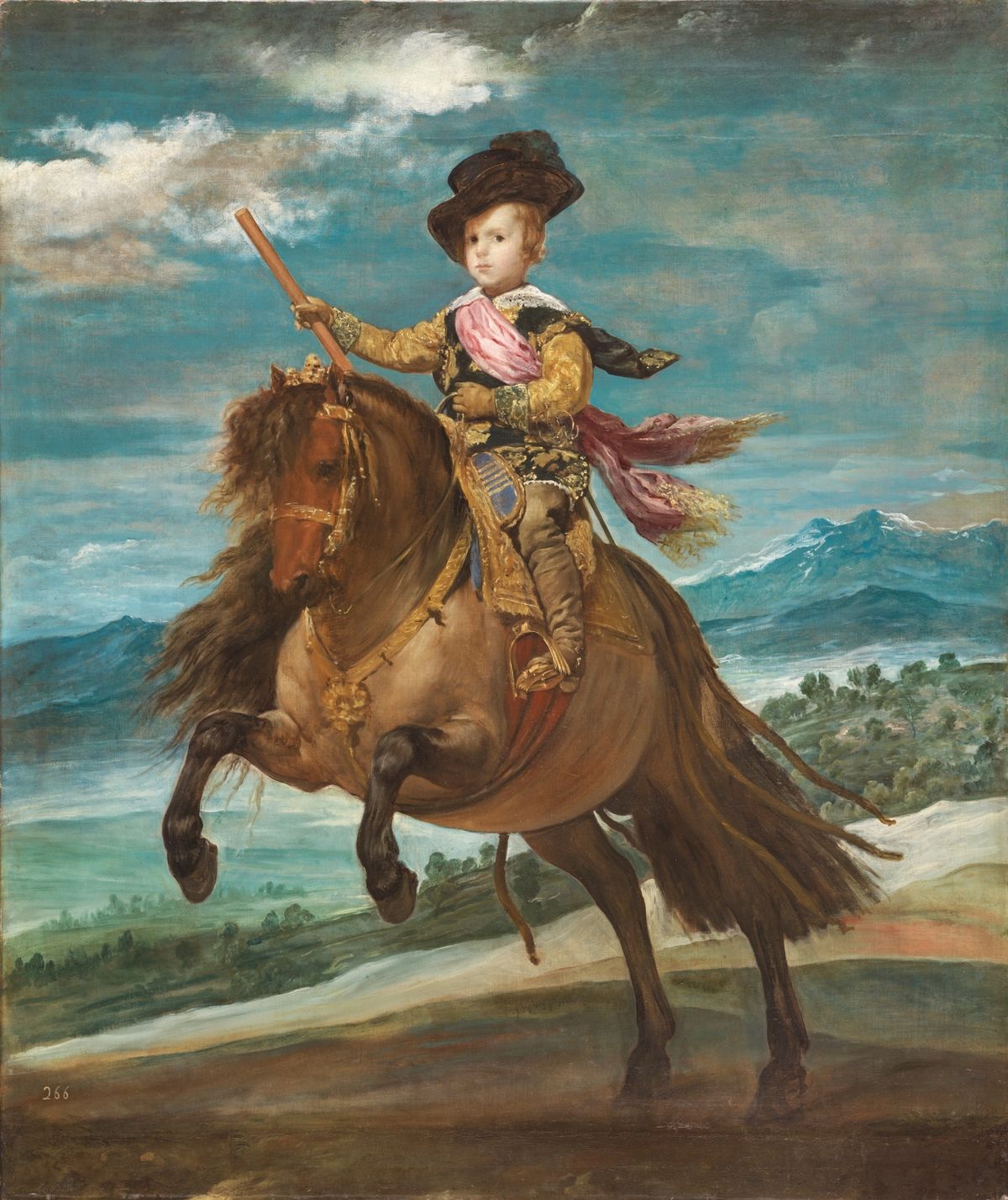 Le Prince Baltasar Carlos, à cheval