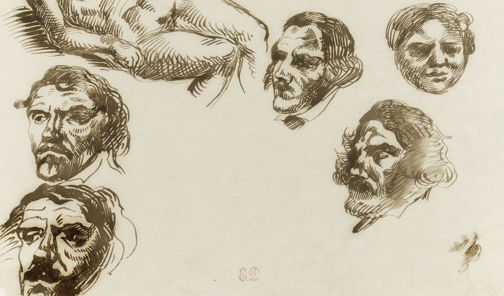 Études de portraits, d'autoportraits et un nu