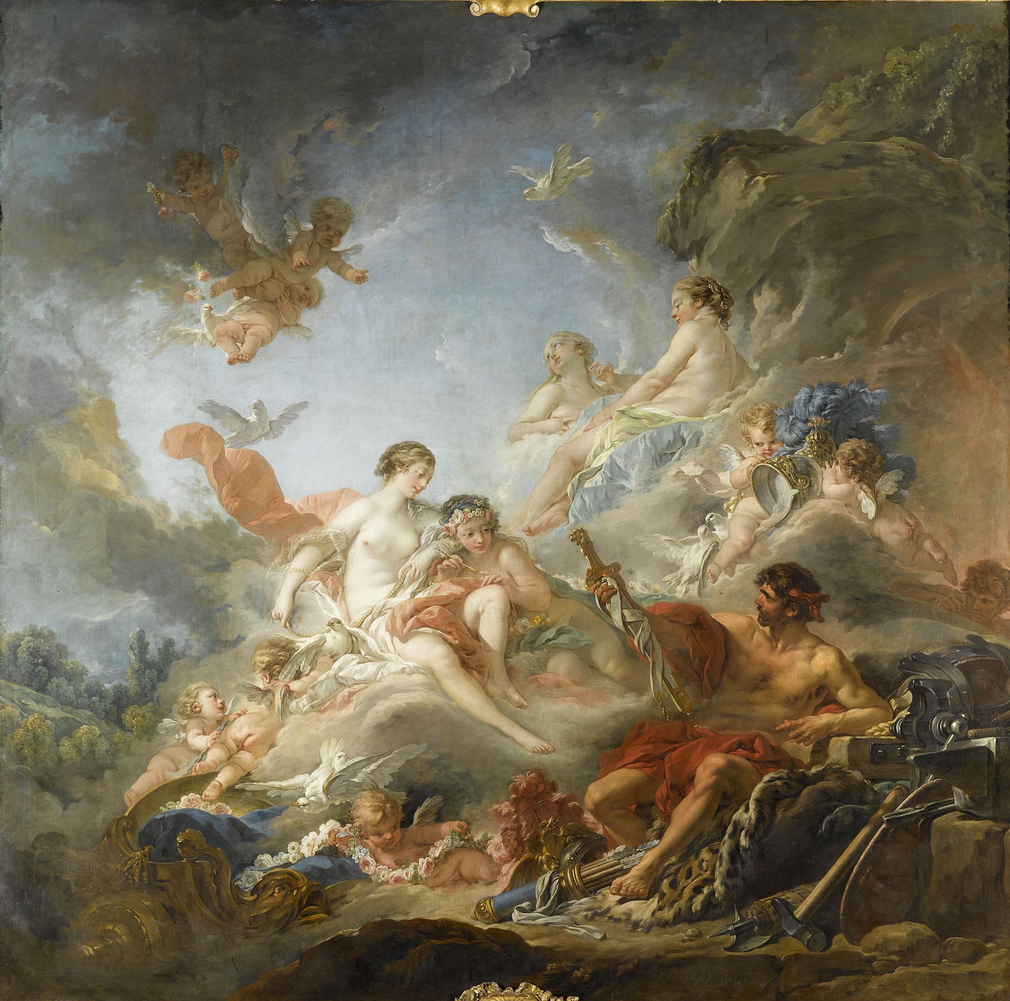 Vulcain présentant à Vénus les armes pour Enée