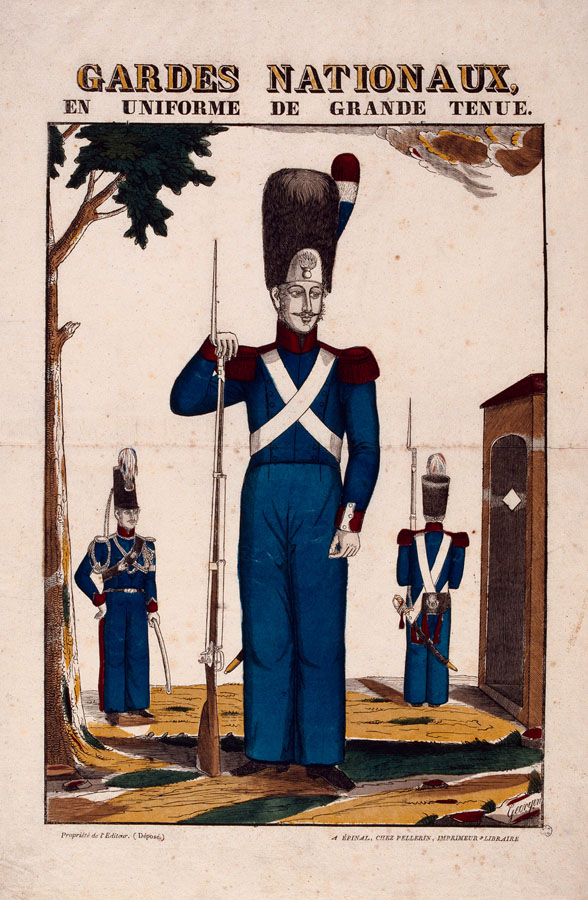 Gardes nationaux en uniforme de grande tenue