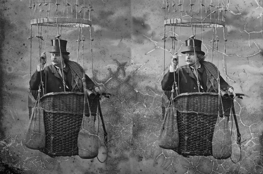 Nadar dans la nacelle d'un ballon 