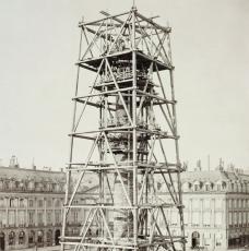 Colonne Vendôme en cours de reconstruction - Marville