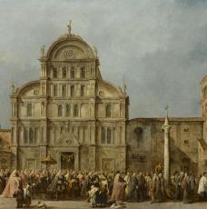 La Procession du doge de Venise à l'église de San Zaccaria - Francesco Guardi