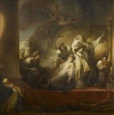 Le Grand prêtre Corésus se sacrifie pour sauver Callirhoé -Fragonard