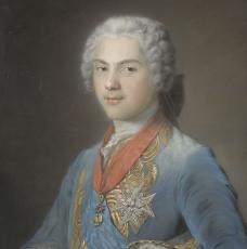 Portrait en buste de Louis de France, dauphin - Quentin de la Tour
