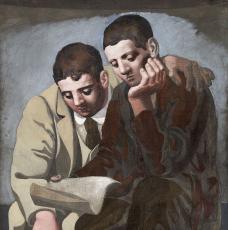 Deux hommes lisent une lettre, Picasso et Apollinaire