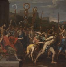 vCamille livre le maître d'école de Faléries à ses écoliers