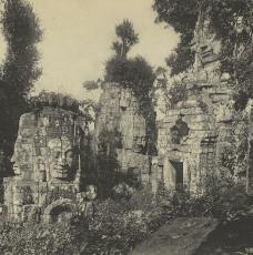 photographie ancienne des ruines d'Angkor