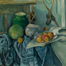 nature morte sur fond vert