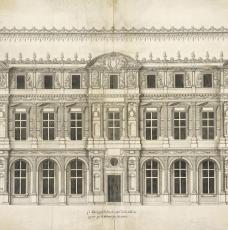 dessin d'architecture, aile Lescot du Louvre 