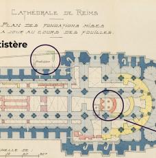Plan des fondations de la cathédrale de Reims