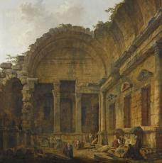 ruine d'un temple à Nîmes