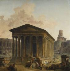 maison carrée de Nimes, ruines
