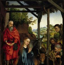 La Vierge, saint Joseph et les bergers adorant Jésus