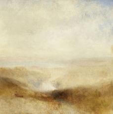 Paysage avec une rivière et une baie dans le lointain