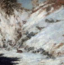 Paysage de neige dans le Jura - Courbet