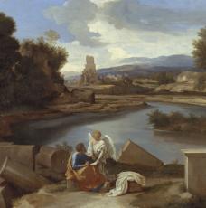 Paysage de la campagne romaine, avec Mathieu et l’ange