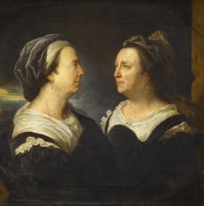 Hyacinthe Rigaud (1659-1743), Madame Rigaud, en deux attitudes différentes (double portrait de la mère de l’artiste). 1695, peinture (huile sur toile), 83 × 103 cm. Paris, musée du Louvre (INV. 7522)