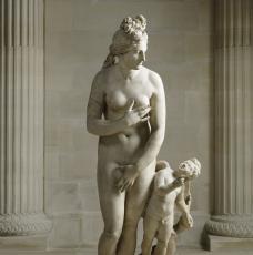 Aphrodite du type du Capitole avec Éros monté sur un dauphin