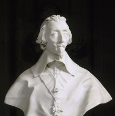 Gian Bernini dit Le Bernin (1598-1680), Le Cardinal Armand-Jean du Plessis de Richelieu, cardinal-duc (1585-1642), homme politique. 1640-1641, sculpture (marbre), 84 × 26 × 33 cm. Paris, musée du Louvre (M.R. 2165)