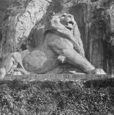 Agence Rol, Le Lion de Belfort. Octobre 1920, photographie (négatif sur verre), 13 × 18 cm. Paris, Bibliothèque nationale de France