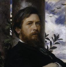 Arnold Böcklin (1827-1901), Autoportrait. 1873, peinture (huile sur toile), 61 × 48,9 cm. Allemagne, Hambourg, Hamburger Kunsthalle