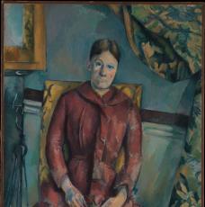 Paul Cézanne (1839-1906), Madame Cézanne (Hortense Fiquet, 1850-1922) en robe rouge. Entre 1888 et 1890, peinture (huile sur toile), 116,5 × 89,5 cm. États-Unis d’Amérique, New York, The Metropolitan Museum of Art (The Mr. and Mrs. Henry Ittleson Jr. Purchase Fund, 1962)