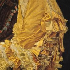 Jacques Joseph Tissot, dit James Tissot (1836-1902), Evening (Le Bal). Détail de la traîne. 1878, peinture (huile sur toile), 91 × 51 cm. Paris, musée d’Orsay