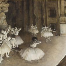 Edgar Degas (1834-1917), Répétition d’un ballet sur la scène. 1874, peinture (huile sur toile), 65 × 81,5 cm. Paris, musée d’Orsay