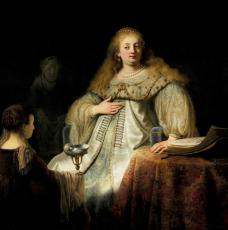 Rembrandt Harmensz. van Rijn (1606-1669), Judith lors du banquet d’Holopherne. 1634, peinture (huile sur toile), 143 × 154,7 cm. Espagne, Madrid, musée du Prado