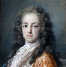 Rosalba Giovanna Carriera (1675-1757), Portrait de Louis XV, dauphin. 1720-1721, dessin (pastel sur papier), 50,5 × 38,5 cm. Allemagne, Dresde, Staatliche Kunstsammlungen, Gemäldegalerie Alte Meister