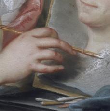 Rosalba Giovanna Carriera (1675-1757), Autoportrait. 1709, dessin (pastel sur papier), 71 × 57 cm. Italie, Florence, galerie des Offices