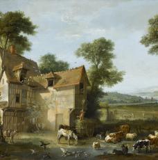 Jean-Baptiste Oudry (1686-1755), La Ferme (L’Agriculture, dit aussi la France). 1750, peinture (huile sur toile), 130 × 212 cm. Paris, musée du Louvre