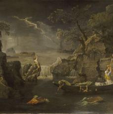 Nicolas Poussin (1594-1665), L’Hiver, dit aussi Le Déluge. 1660-1664, peinture (huile sur toile transposée sur toile), 118 × 160 cm. Paris, musée du Louvre (INV 7306)
