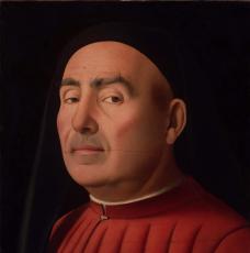 Antonello de Messine (vers 1431-1479), Portrait d’un homme. 1476, peinture (huile sur bois), 37,4 x 29,5 cm. Italie, Turin, musée municipal d’Art antique – Palazzo Madama (0437/D)
