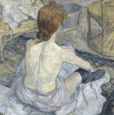 Henri de Toulouse-Lautrec (1864-1901), Rousse (La Toilette). Détail. 1889, peinture (huile sur carton), 67 × 54 cm. Paris, musée d’Orsay (RF 2242)