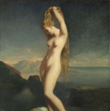 Théodore Chassériau (1819-1856), Vénus anadyomène, dite aussi Vénus marine. 1838, peinture (huile sur toile), 65,5 × 55 cm. Paris, musée du Louvre (RF 2262)