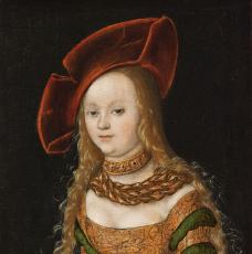 Lucas Cranach l’Ancien (1472-1553), Portrait de jeune fille. XVIe siècle, peinture (huile sur bois), 31 × 26 cm. Toulouse, Fondation Bemberg (1016)
