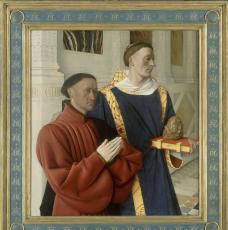 Etienne Chevalier avec saint Etienne - Jean Fouquet - diptyque de Melun - Berlin, Gemäldegalerie